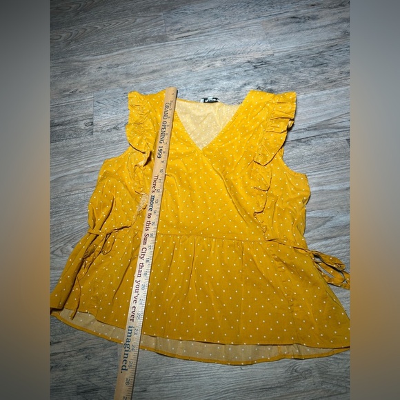 MADEWELL Side-Tie Ruffle Peplum Top in Polka Dot - Picture 8 of 8